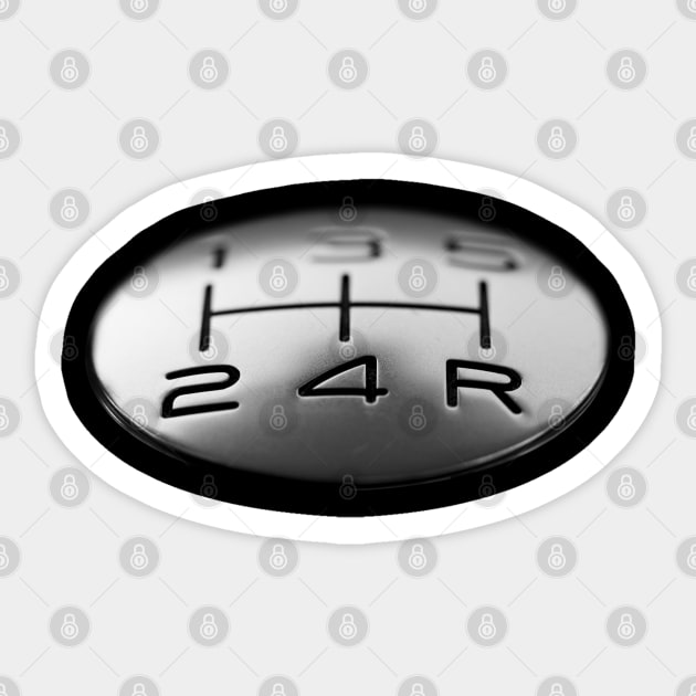 Five Speed Manual Gear Shift Sticker by funkymonkeytees